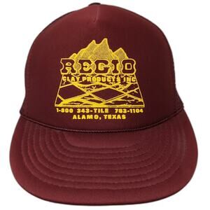 Nissin Trucker Hat Red One Size Regio Clay Products Alamo Texas Snapback Mesh